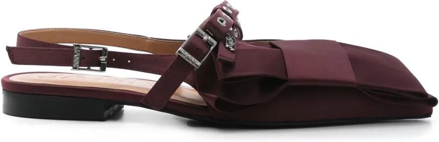 GANNI Ballerina's met grote strik Rood