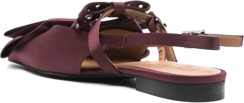 GANNI Ballerina's met grote strik Rood - Foto 2