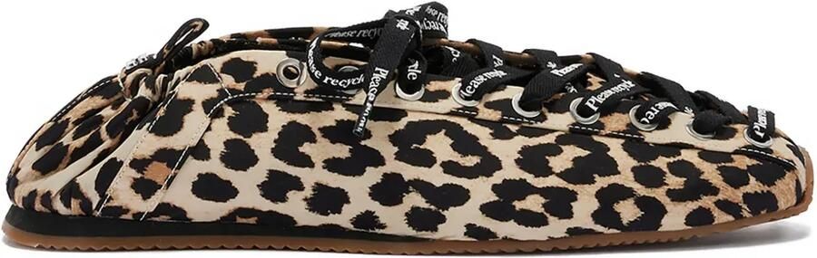 GANNI Ballerina's met luipaard-print Bruin