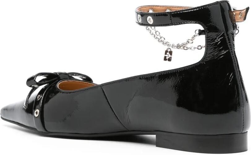GANNI Ballerina's met strikdetail Zwart - Foto 3