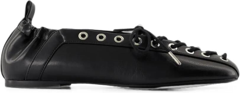 GANNI Ballerina's met veters en ringlets Zwart