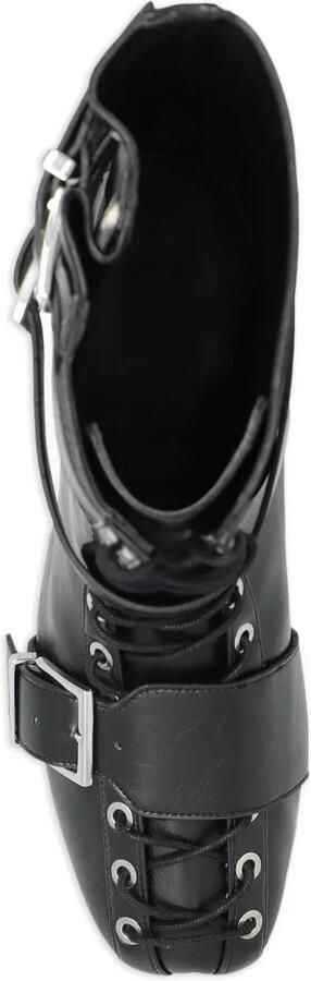GANNI Combat boots met gesp Zwart - Foto 4