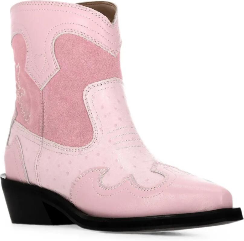 GANNI Cowboylaarzen met vlakken Roze - Foto 2