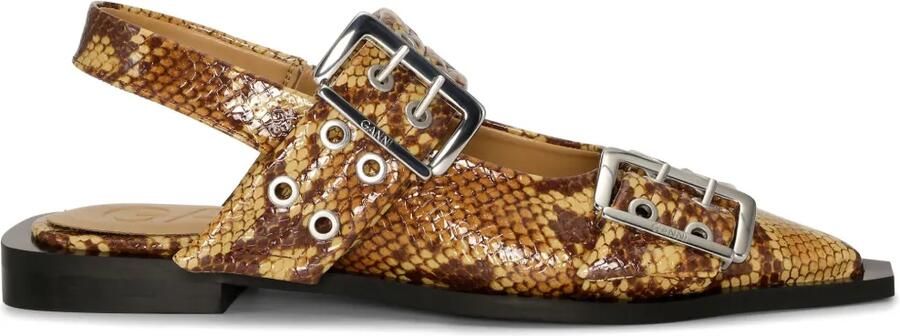GANNI Feminine ballerina's Bruin