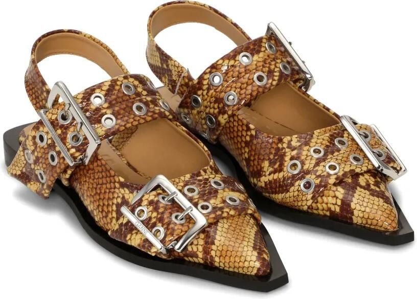 GANNI Feminine ballerina's Bruin - Foto 4