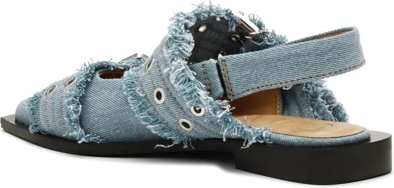 GANNI Feminine denim ballerina's Blauw - Foto 2