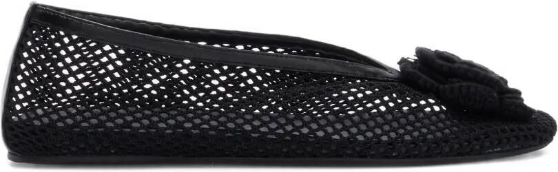 GANNI Jenny ballerina's met mesh Zwart