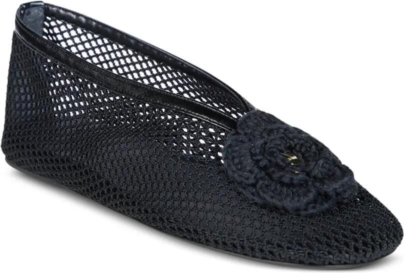 GANNI Jenny ballerina's met mesh Zwart
