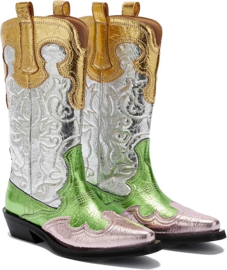 GANNI Laarzen met metallic afwerking Zilver - Foto 2