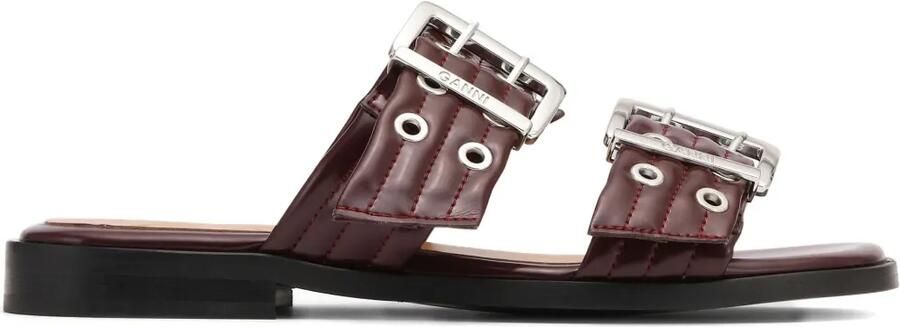 GANNI Leren sandalen Rood