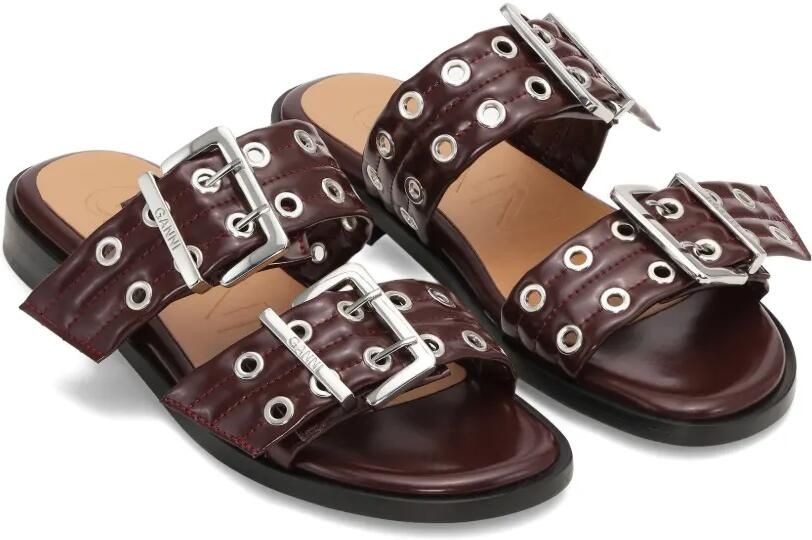 GANNI Leren sandalen Rood - Foto 4