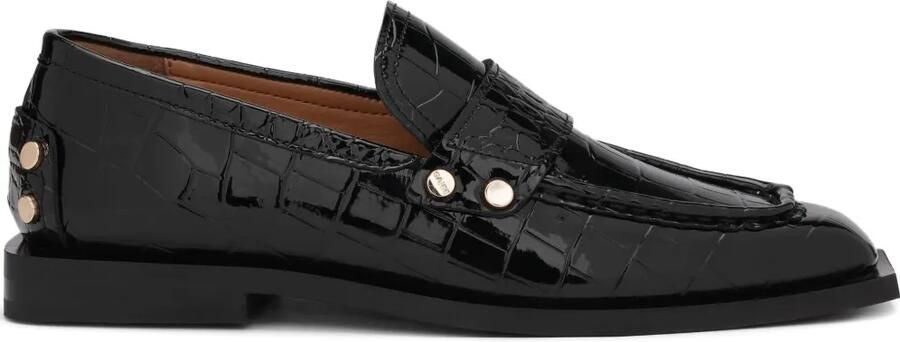 GANNI Loafers met vierkante neus Zwart