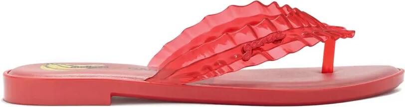 GANNI Melissa teenslippers met ruches Rood