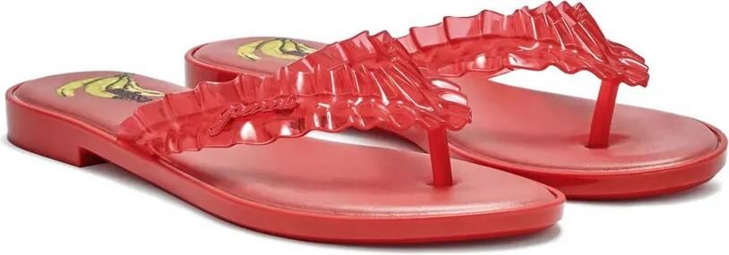 GANNI Melissa teenslippers met ruches Rood - Foto 4