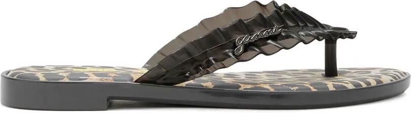 GANNI Melissa teenslippers Zwart