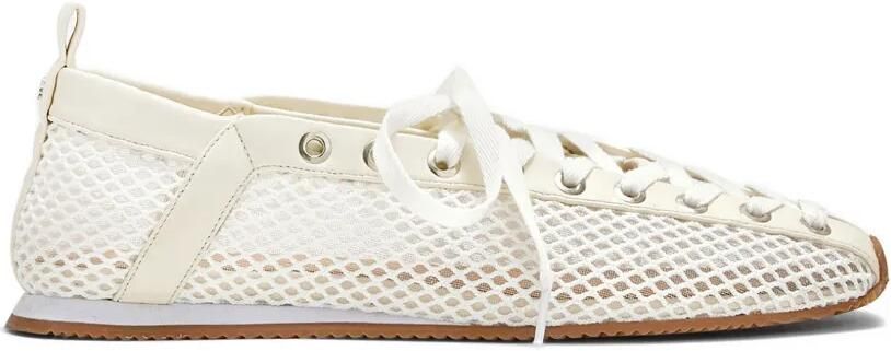 GANNI Mesh ballerina's met veters Beige