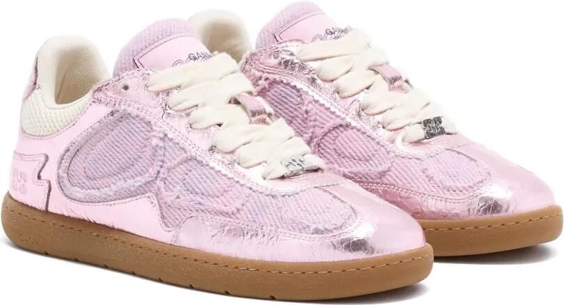 GANNI Metallic sneakers Roze