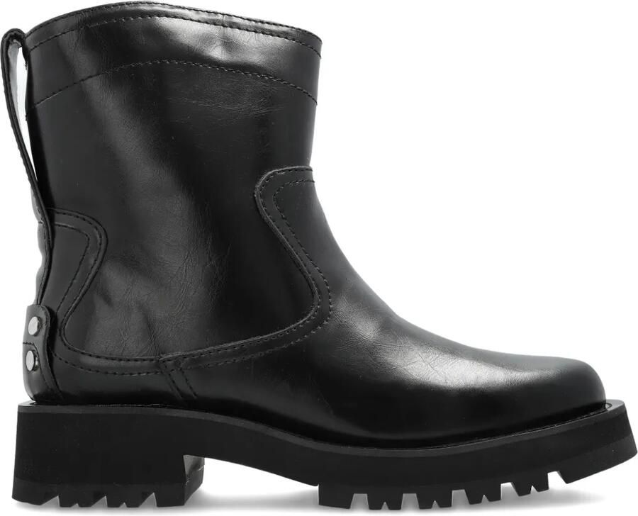 GANNI Pull-on bikerlaarzen Zwart