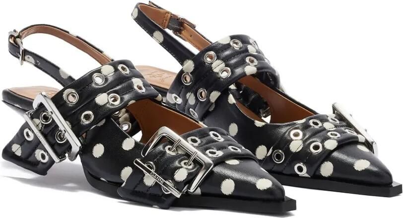 GANNI Pumps met stippen en gesp Zwart - Foto 3