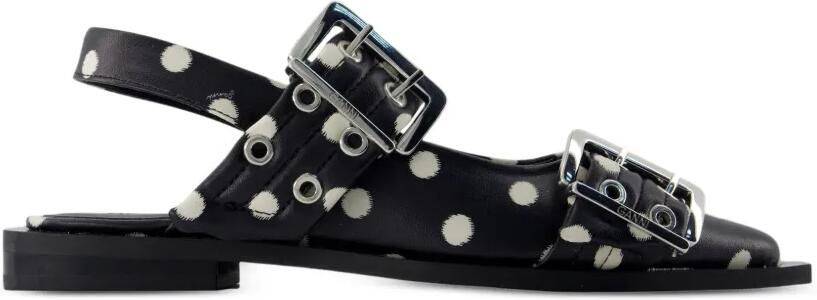 GANNI Pumps met stippen en gesp Zwart