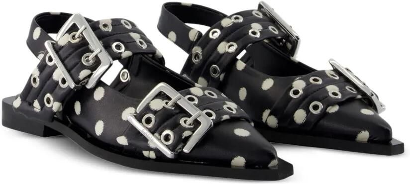 GANNI Pumps met stippen en gesp Zwart - Foto 2