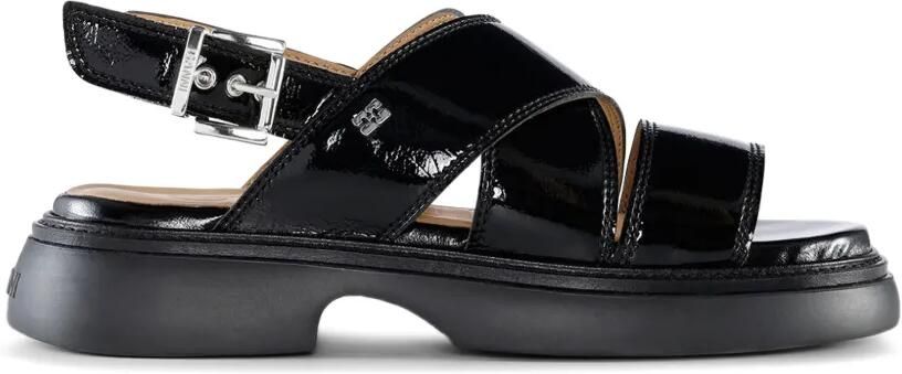 GANNI Sandalen met gekruiste bandjes Zwart