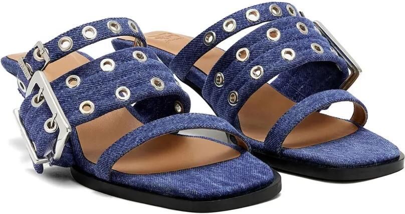 GANNI Denim muiltjes met gespbandje Blauw - Foto 3