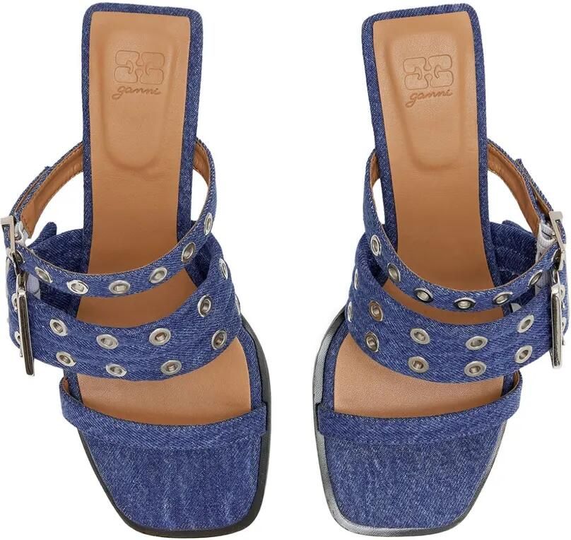 GANNI Denim muiltjes met gespbandje Blauw - Foto 2