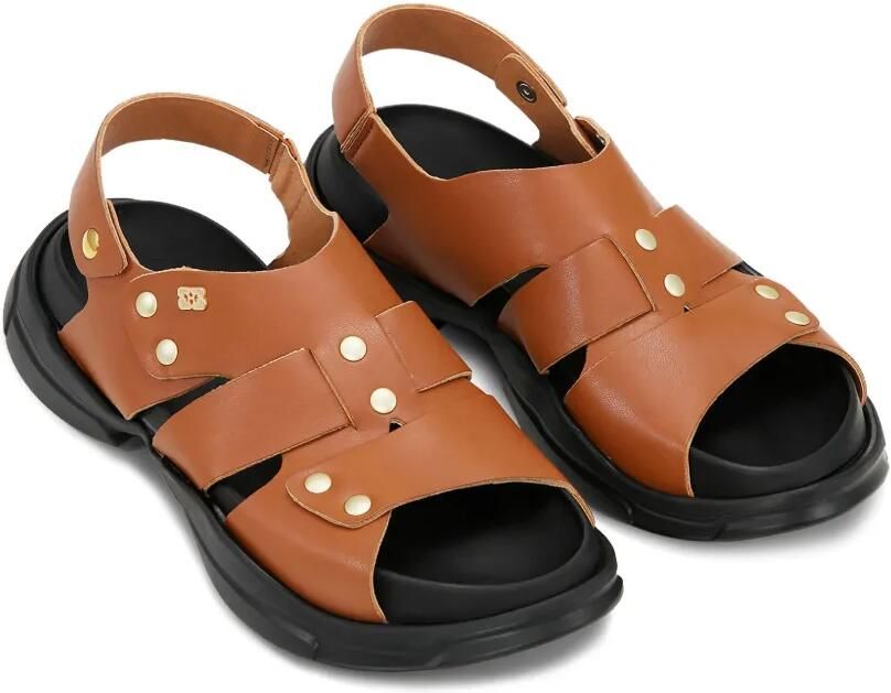 GANNI Sandalen met studs Bruin - Foto 2