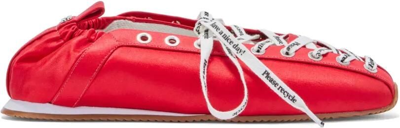 GANNI Satijnen ballerina's Rood
