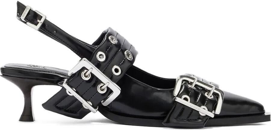 GANNI Slingback pumps met gespbandje Zwart
