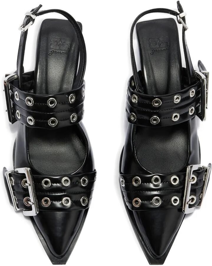 GANNI Slingback pumps met gespbandje Zwart - Foto 2