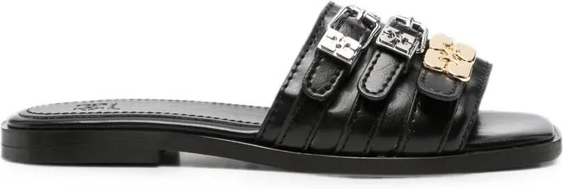 GANNI Slippers met gesp Zwart