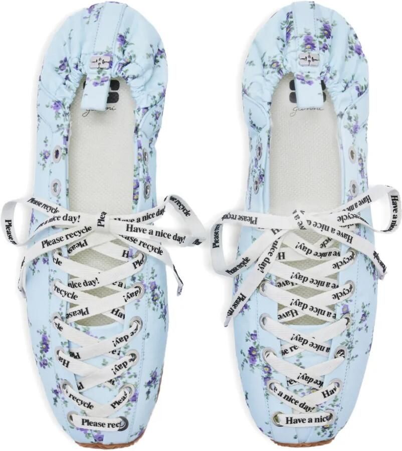GANNI Sneakers met bloemenprint Blauw - Foto 2