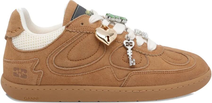 GANNI Sneakers met ronde neus Bruin