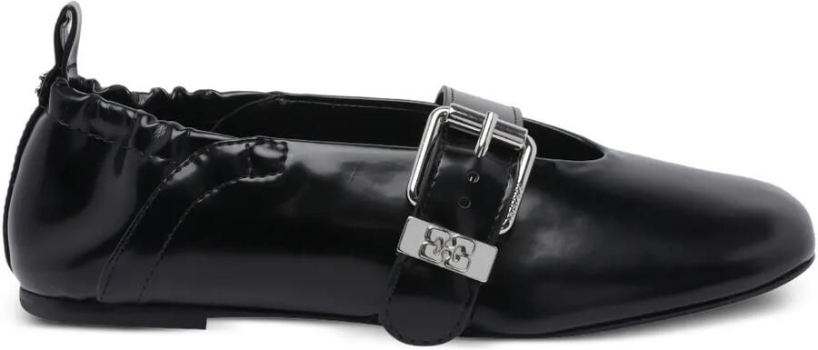 GANNI Sue ballerina's met gespdetail Zwart