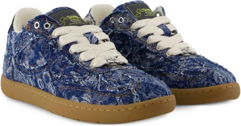 GANNI Tapestry sneakers met ronde neus Blauw - Foto 2