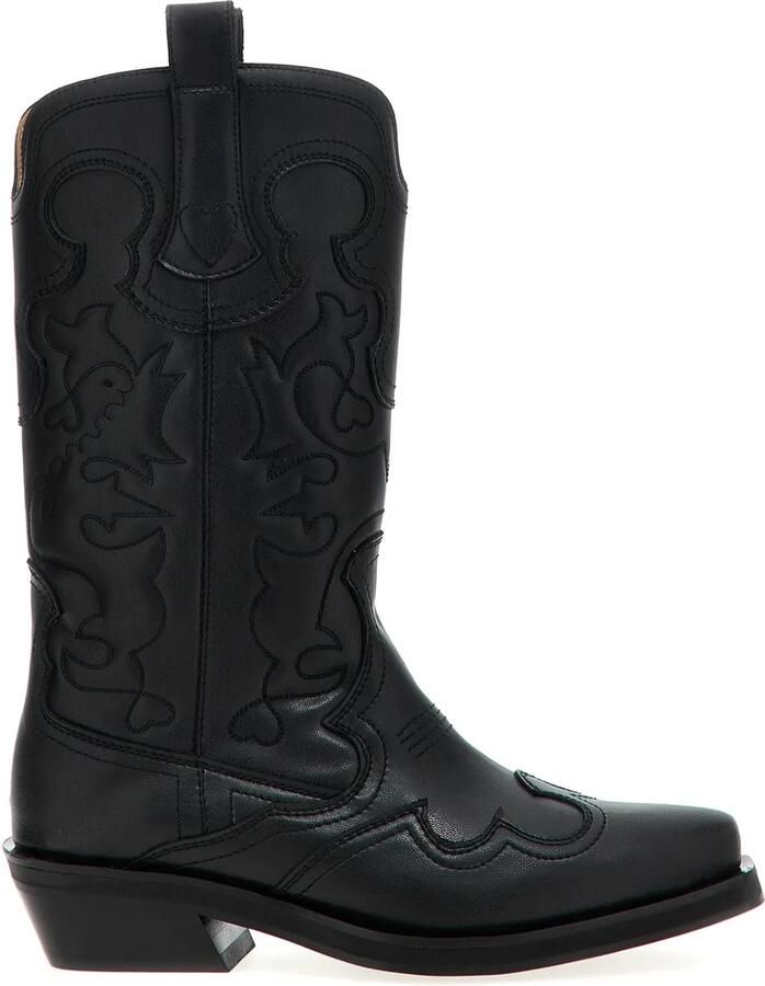 GANNI Western' Texas laarzen Zwart