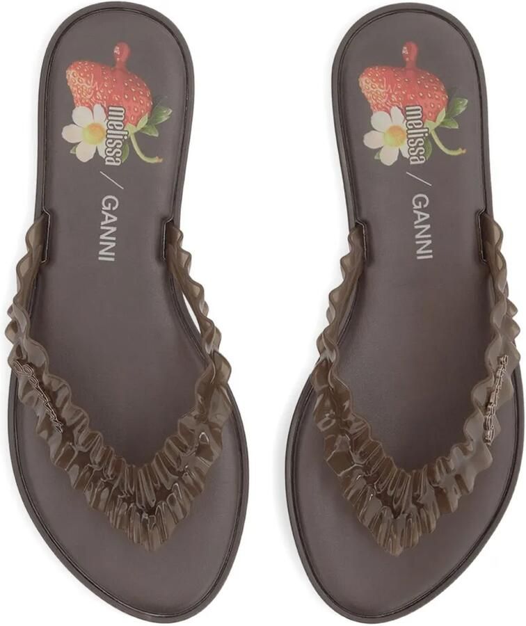 GANNI x Melissa teenslippers Bruin - Foto 2