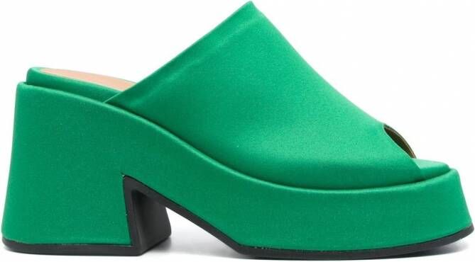 GANNI Leren sandalen Groen