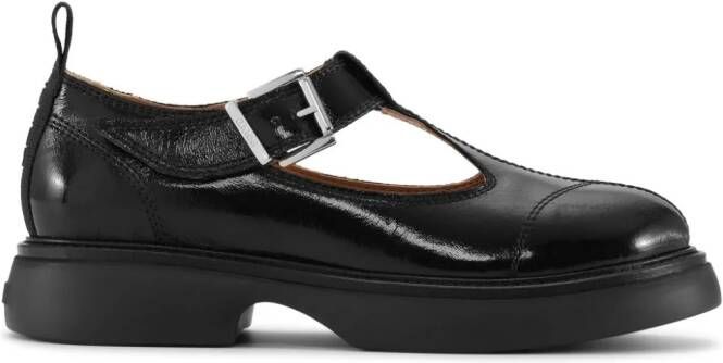 GANNI Loafers met gespsluiting Zwart