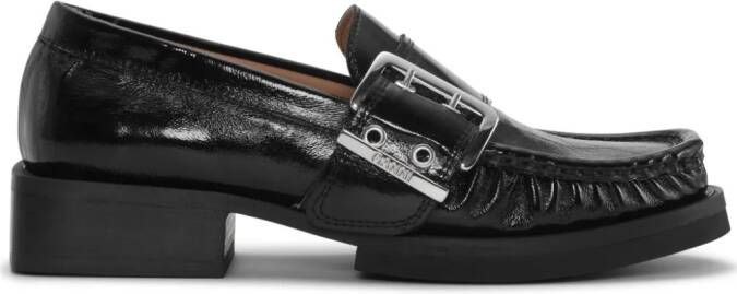 GANNI Loafers met gespsluiting Zwart