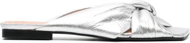 GANNI Metallic ballerina's Zilver