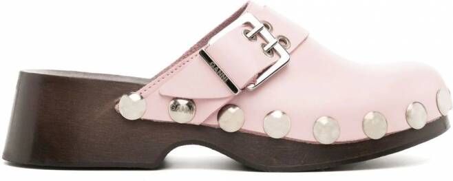 GANNI Muiltjes met studs Roze