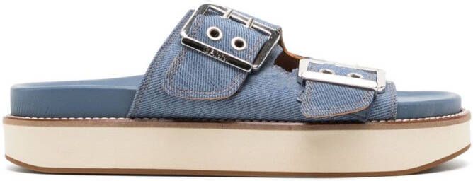 GANNI Sandalen met gesp Blauw