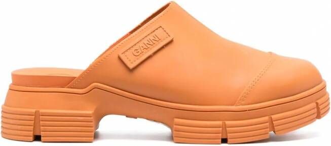 GANNI Slip-on muiltjes Oranje