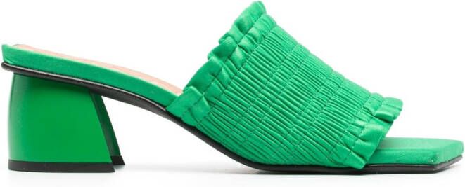GANNI Gesmockte muiltjes Groen