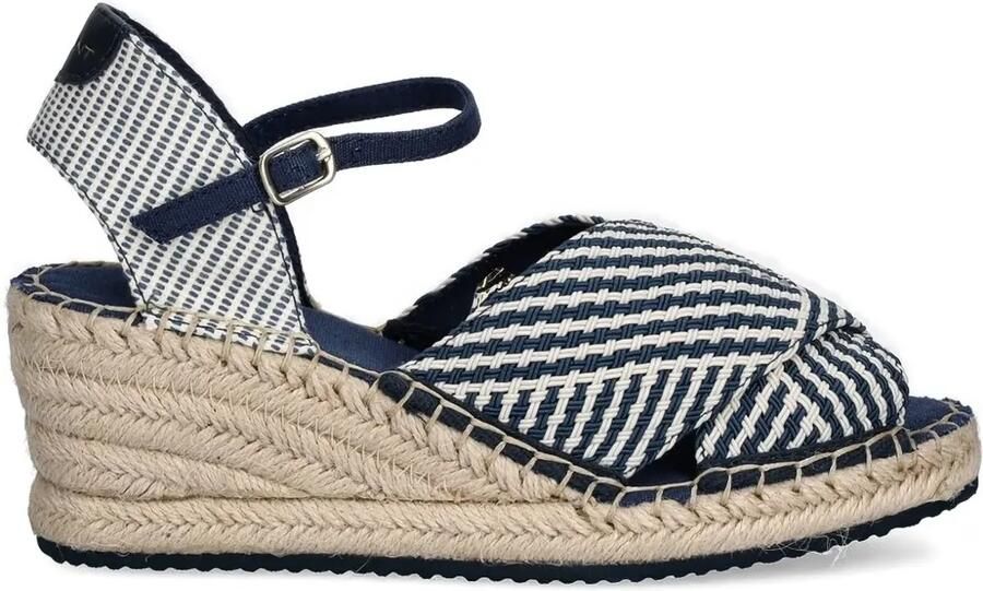Gant 60 mm gestreepte pumps met sleehak Blauw