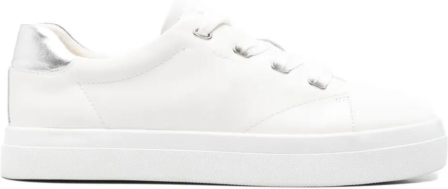 Gant Avona leren sneakers met metallic detail Wit