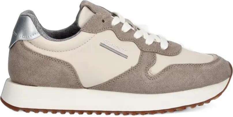 Gant Bevinda sneakers met suède vlakken Beige